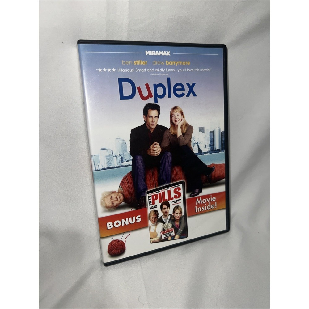 Duplex DVD Movie 2-disc Widescreen Full Screen Ben Stiller Drew Barrymore Read
